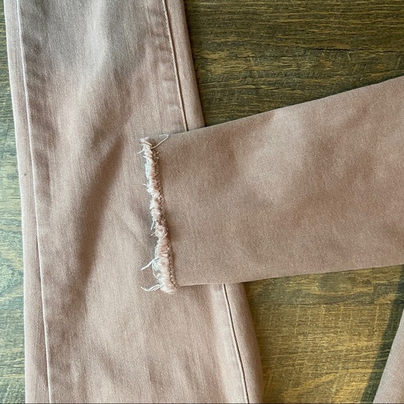 (CLOSET CLOSING FINAL SALE) High Rise Skinny Blush Pink Denim Stretch Jeans - Picture 6 of 7